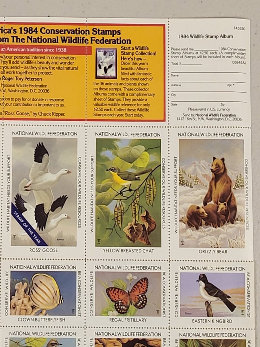 Vtg Stamps 36p America 1984 Wildlife by R Peterson Collector Album Philately USA - Picture 3 of 8